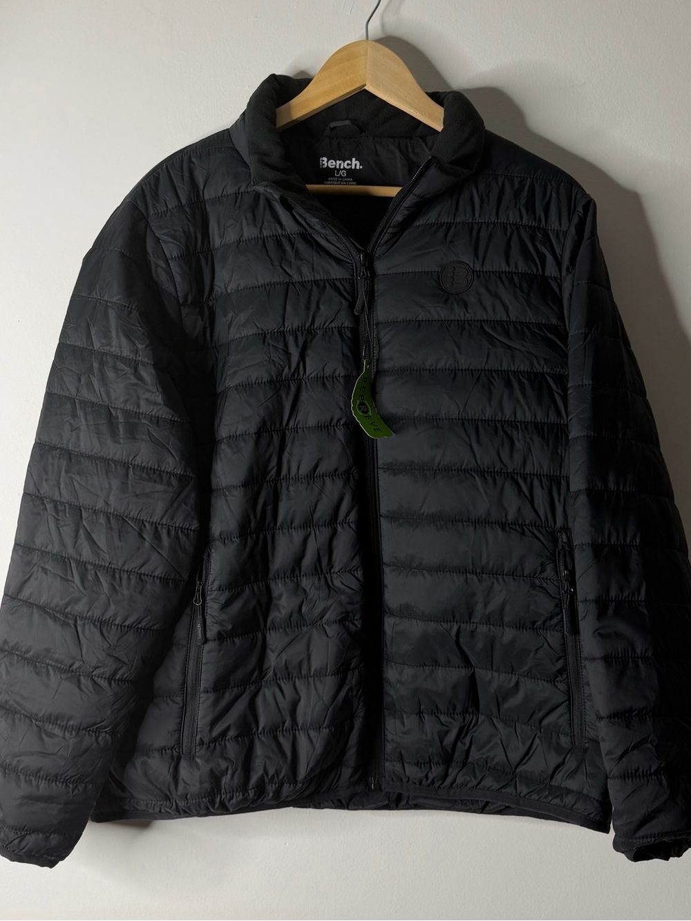 Bench Black Lightweight Quilted Puffer Jacket